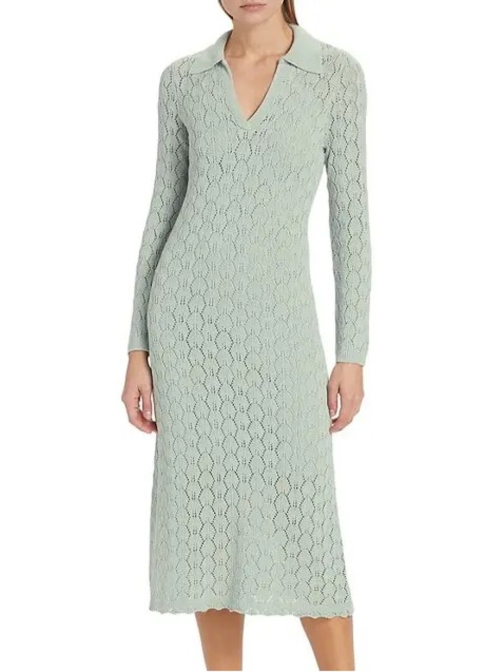 Design history long sleeve crochet dress size medium